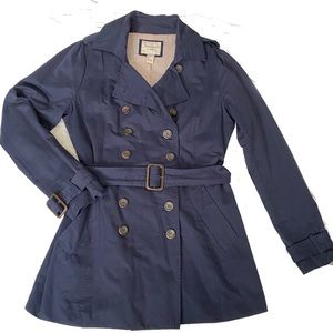 Navy Blue Lightweight Trench Coat